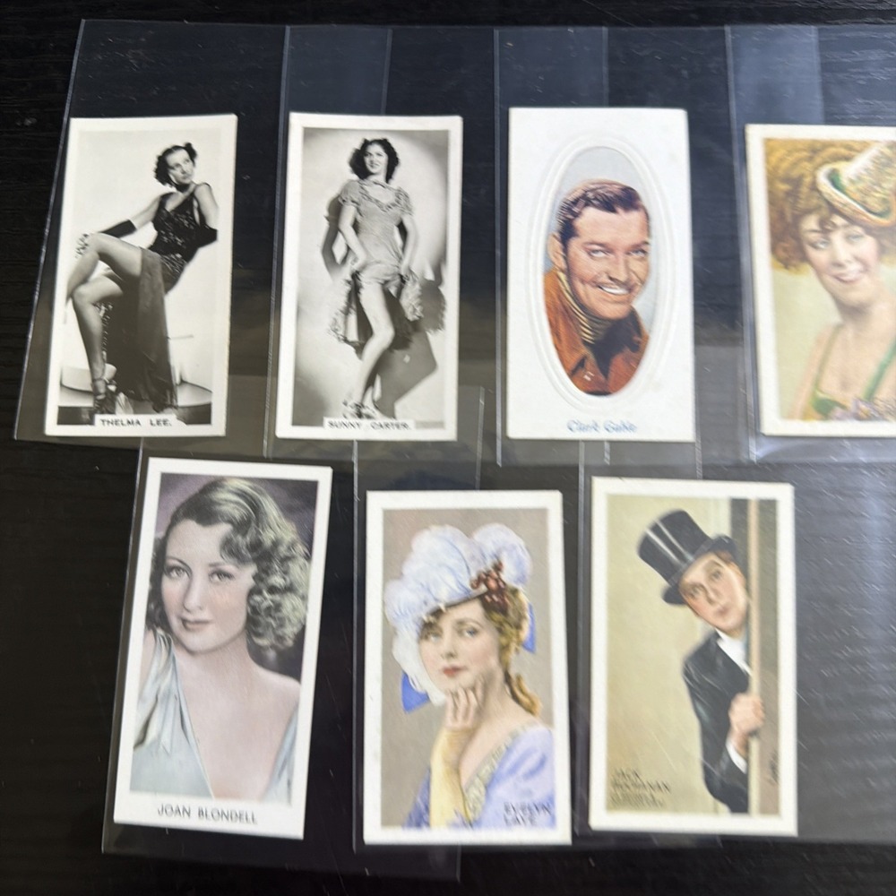 Vintage 1930s Cigarette Cards Lot Clark Gable Joan Blondell Film Stars Tobacco 7
